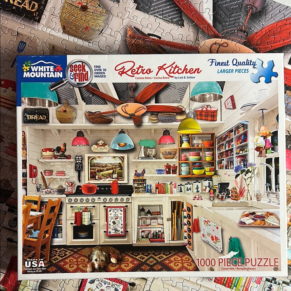 White Mountain 1,000 piece seek and find puzzle 24”x36” - Picture 4 of 12